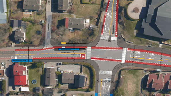 Abildsøkrysset med trafikk