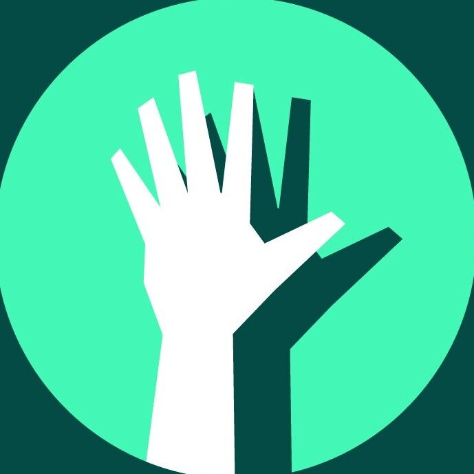 Illustrasjon av hånd i været